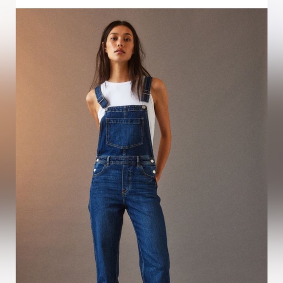 H&M Flared Denim Overalls NWOT - Picture 5 of 15
